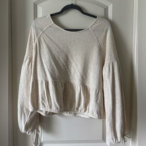NWT Aerie Cream long sleeve shirt